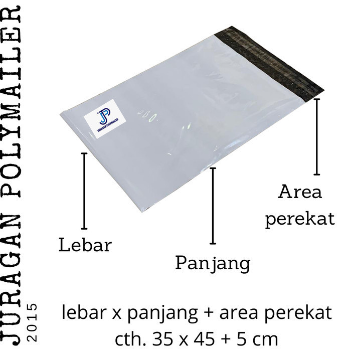 

Prm60 - 32X45+5Cm Amplop Plastik Packing Polymailer - Soft Grey 100Pcs