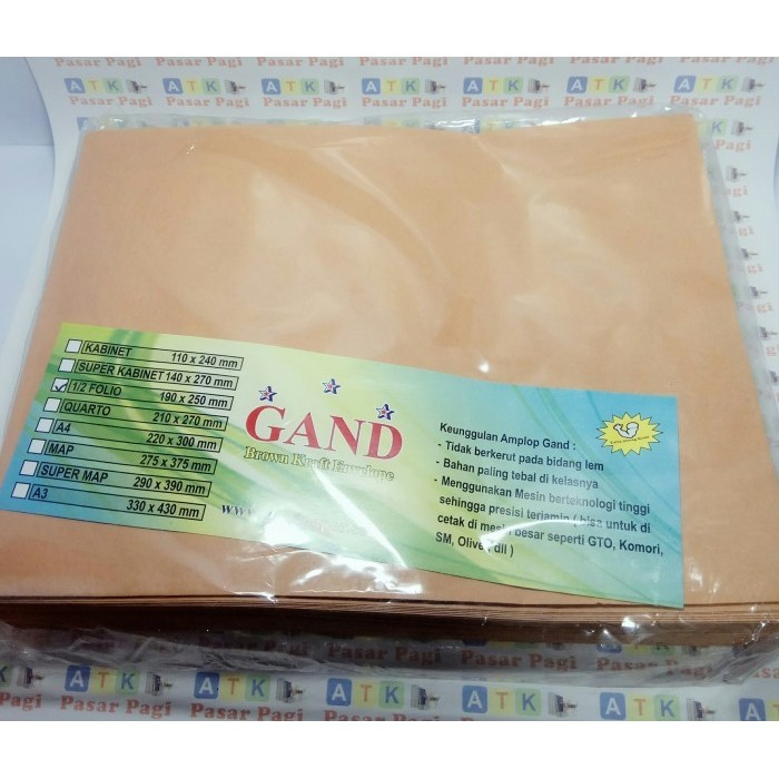 

Amplop 1/2 Folio 80 Gram