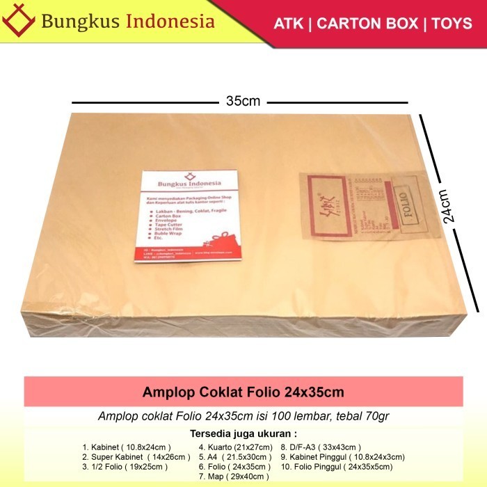 

Amplop Folio Isi 100