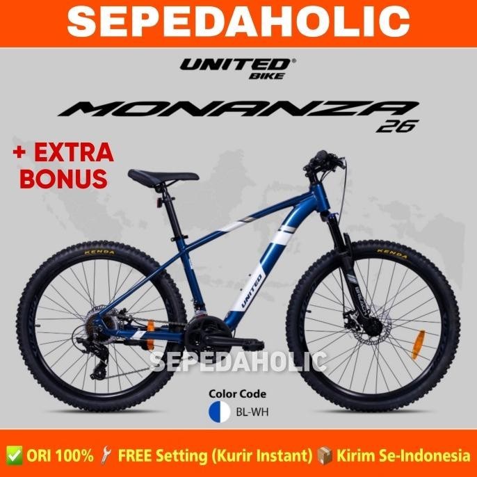 Sepeda Gunung MTB UNITED MONANZA 26 Inch 24 Speed Rem Cakram