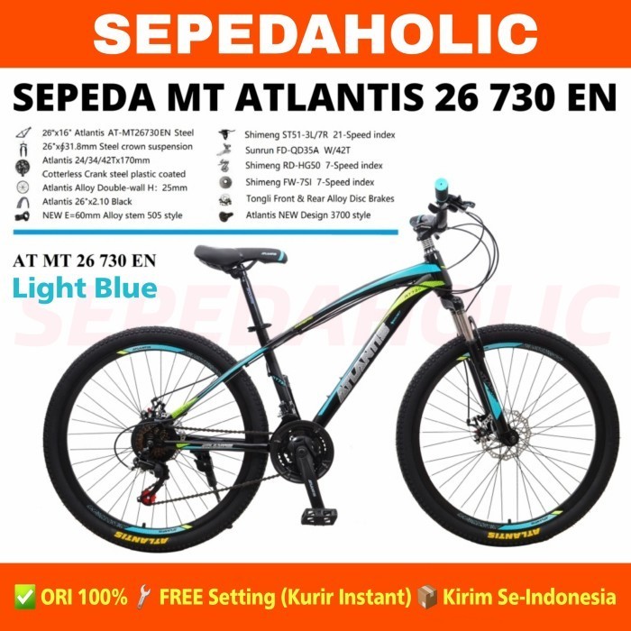 Terbaru Sepeda Gunung Mtb Atlantis Ukuran 24 26 27.5 Inch Promo Terlaris