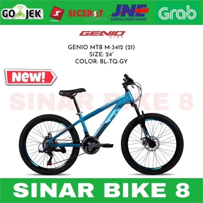 Terbaru Sepeda Gunung 24 Inch Mtb Genio 3412 New 2021 Promo Terlaris