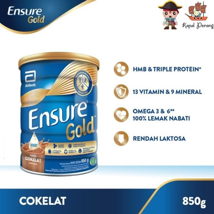 

TERBAIK ENSURE GOLD HMB COKELAT 850 GRAM