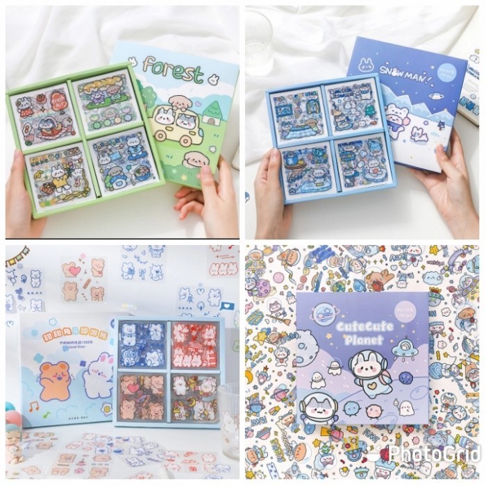 

Box Hadiah 100 Sticker Lucu Dengan Tema Unik Bahan Waterproof Deco