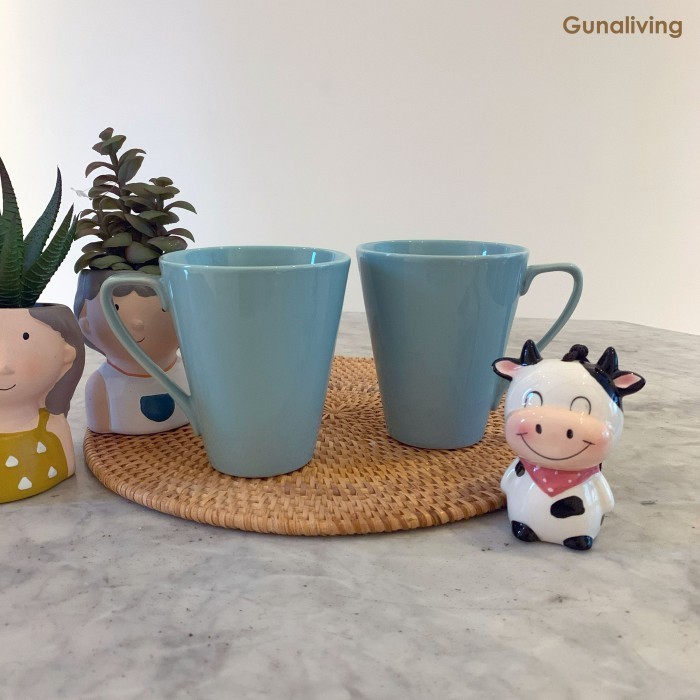 Set Gelas Mug Sango Green Polos isi (2)