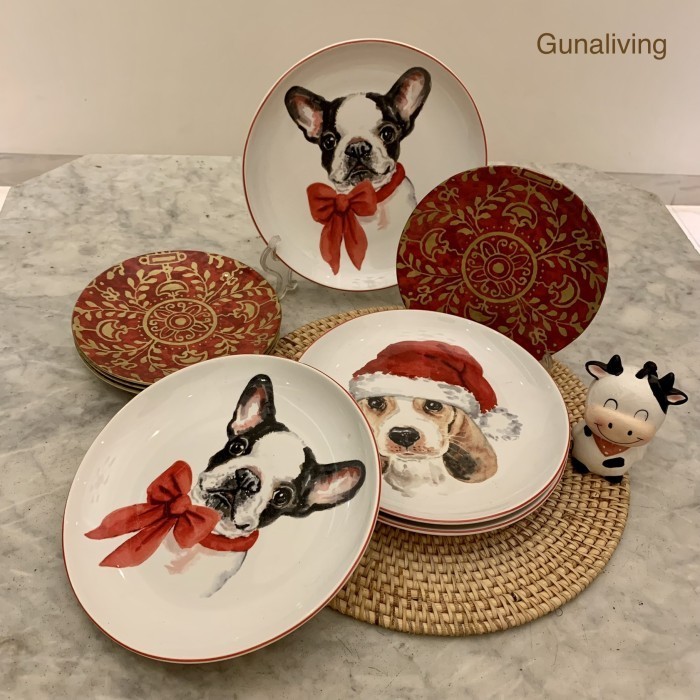 Set Piring Makan Sango Red Lunar isi (8)