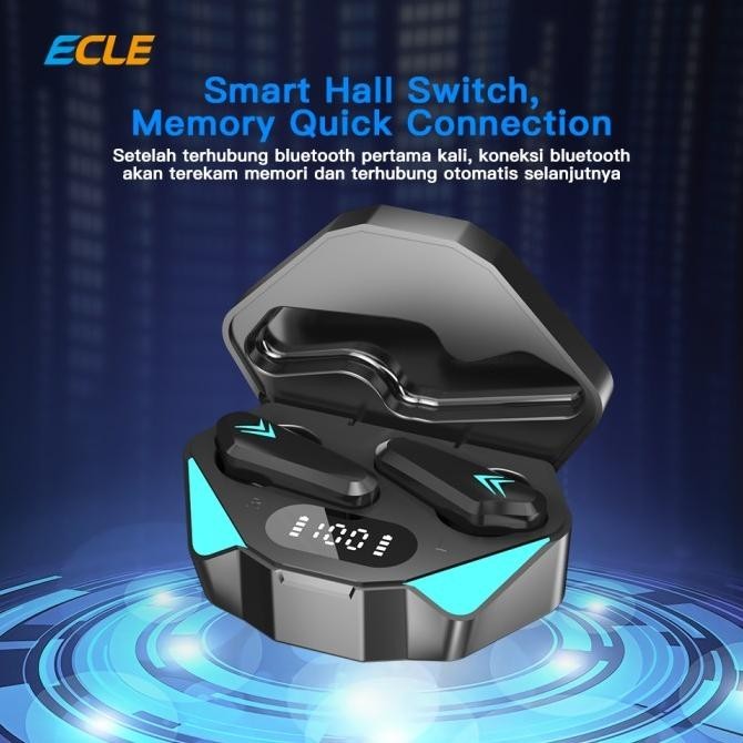 Ecle X15 Tws Gaming Bluetooth Headset Hifi Stereo Wireless Earphone