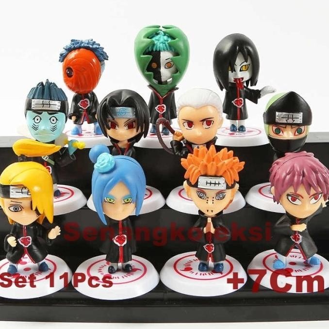 Figure Naruto 1 set isi 10 pcs/Topper Cake KUE NARUTO TERMURAH