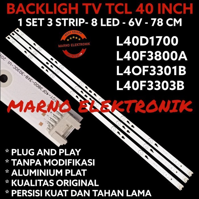 Backlight Tv Tcl 40 Inc La40D1700 L40F3800A L40F3301B L40F3303B Best