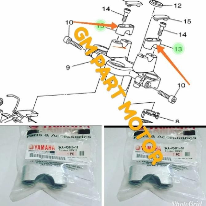 Holder Handle Upper Klem Clem Stang Vixion Old Nva Nvl Rx King