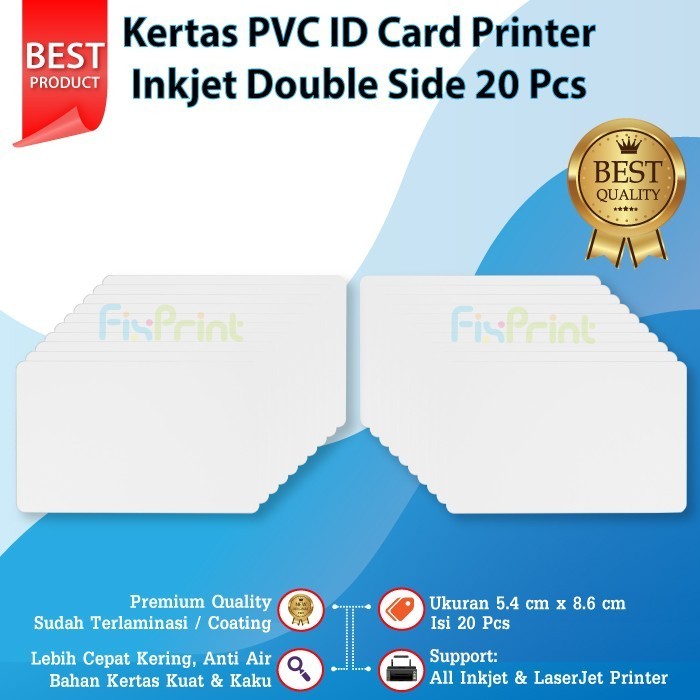 

Pvc Id Card White 8.6 X 5.4 Cm Kertas Pvc Instant Tray Id L805 L800 Best
