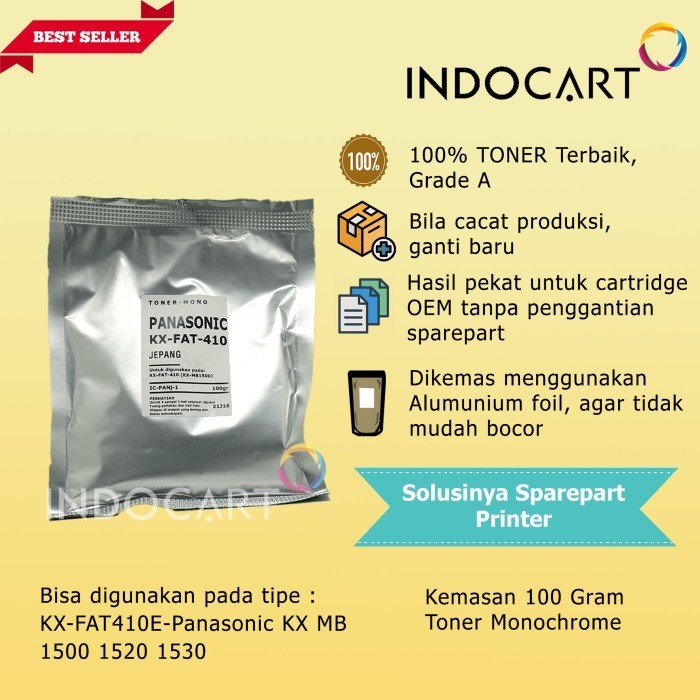 Serbuk Toner Compatible Jepang-Kx-Fat410-Kx Mb1500 Mb1520 Mb1530-100G Best