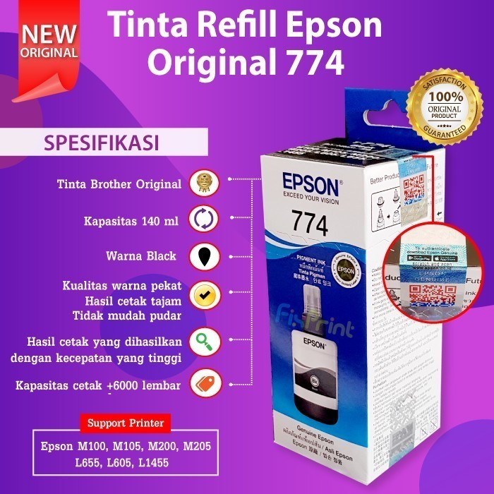 Tinta Epson T7741 Tinta Botol Epson M Series Best