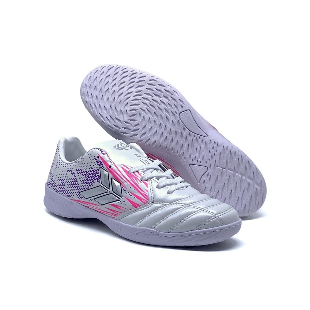 [MAD SPORT] oldiac Sepatu futsal phoenix putih purplepink white olahraga indoor in outdoor