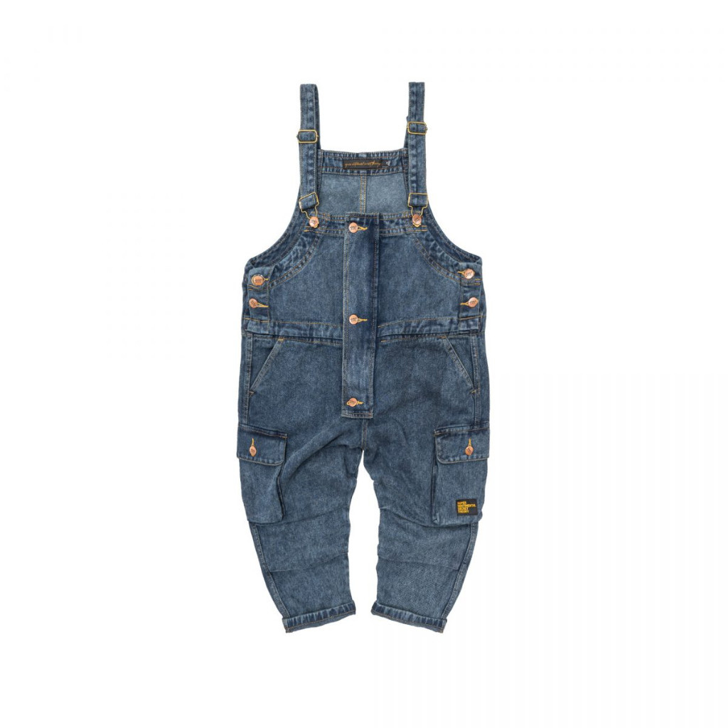 [GET IT QUICKLY] BbBggs MINI SSST Experienced Suit Denim Overall Light Indigo
