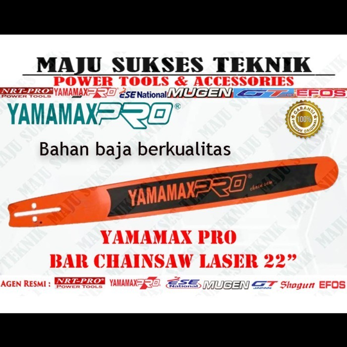 ✨Ori Bar Laser Chainsaw 22 Inch Yamamax Pro Sparepart Chainsaw Bar Laser Terbaru