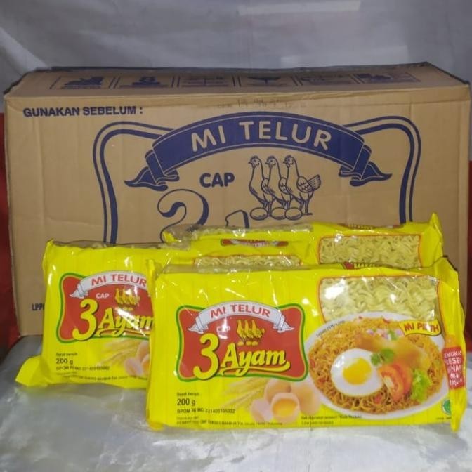 

Mie Telur Cap 3 Ayam 1 Dus