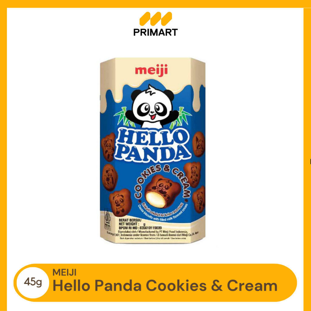 

Meiji Hello Panda Cookies & Cream Biskuit Bersalut 45gr