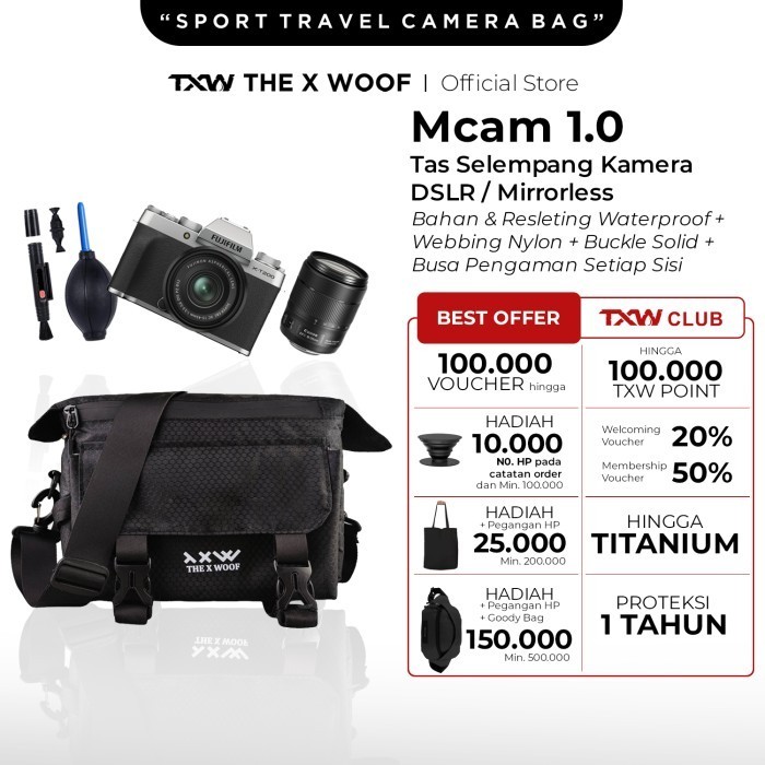 TAS SELEMPANG KAMERA IPAD PRO 11 WATERPROOF THE X WOOF MCAM1