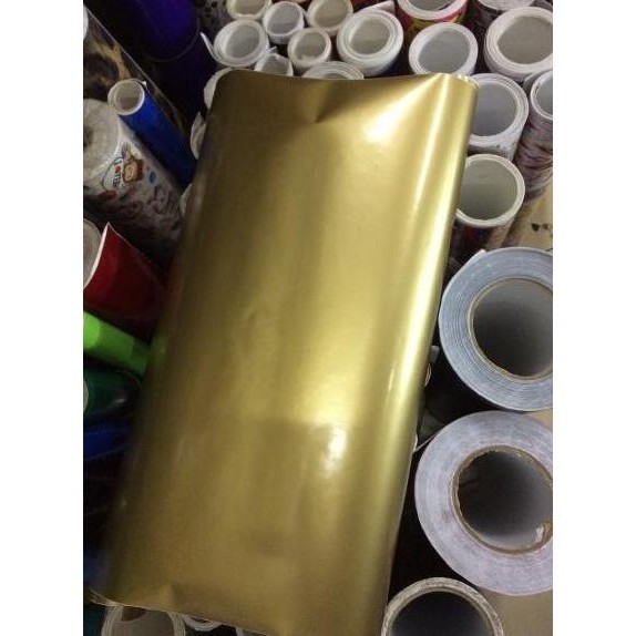 *Paling Laris* Stiker Skotlet Polos Warna Kuning Emas Atau Gold