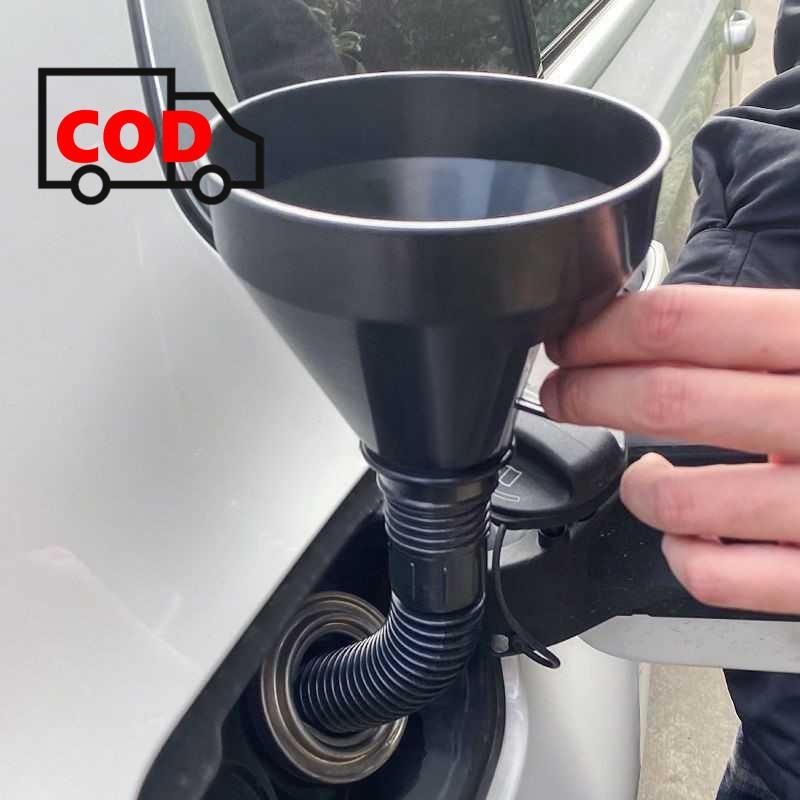 Corong Minyak Bensin Air Oli Saringan Multifungsi dengan Filter Lebar Besar Leher Panjang Fleksibel 