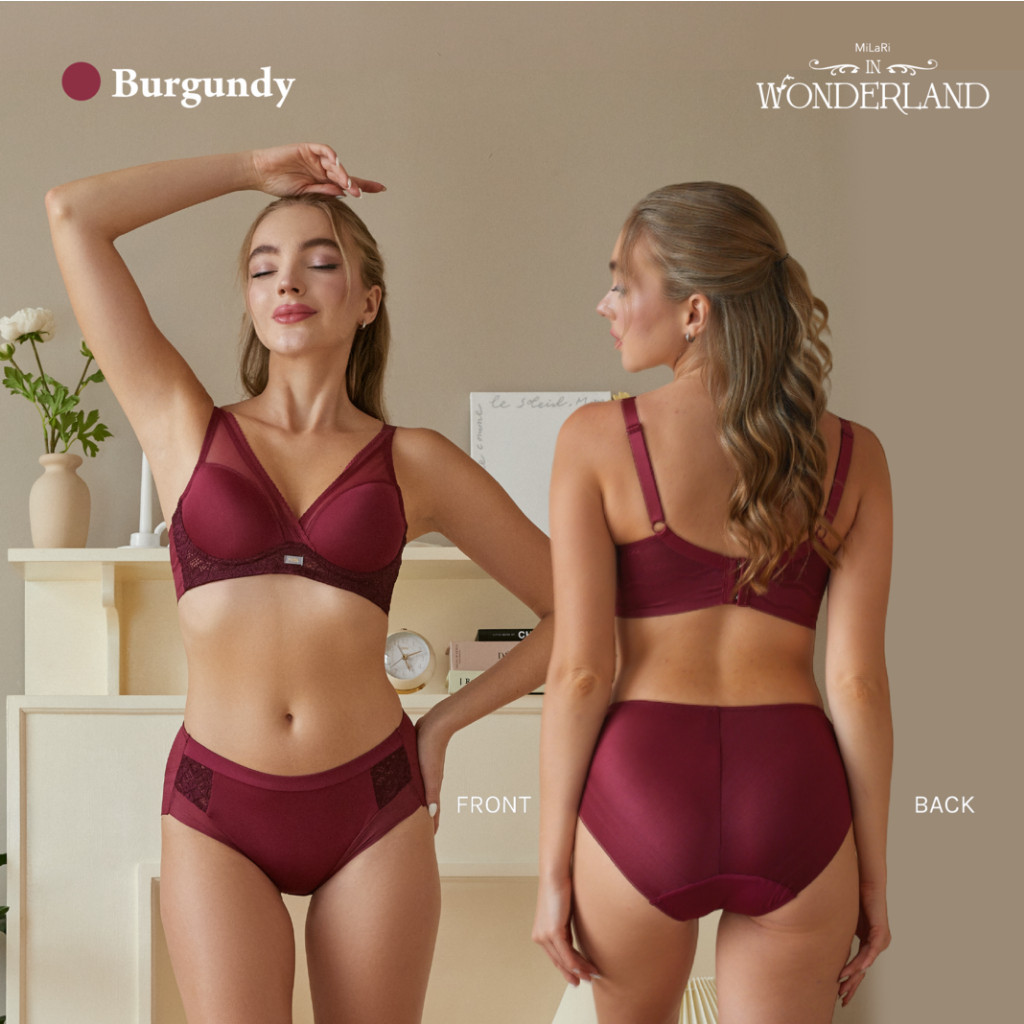 [NYAMAN DIGUNAKAN] FrBggs MILARI IN WONDERLAND - CROSS BRA, 5SET WIRELESS BRA /LYCRA & PANTIES, FREE