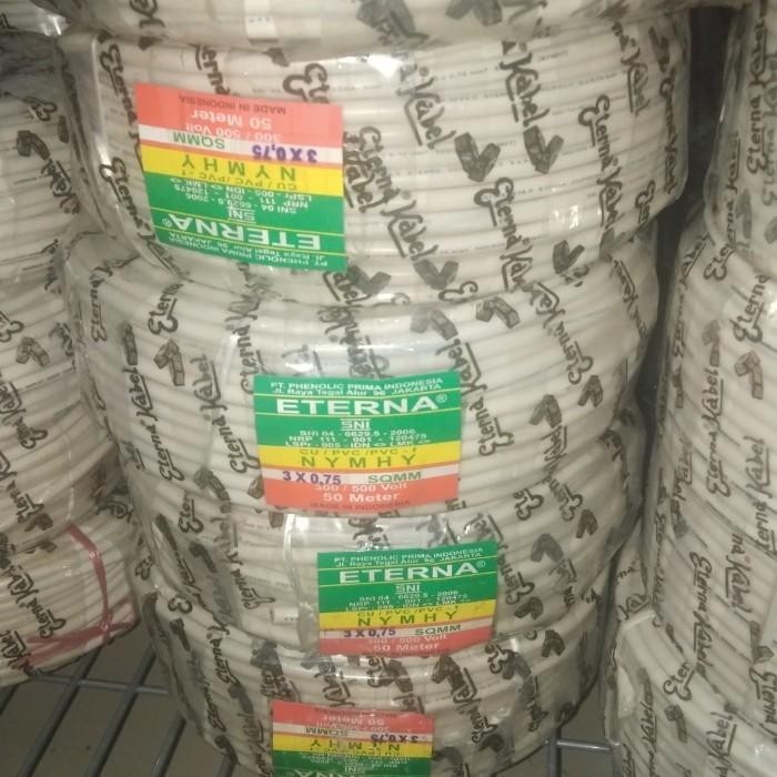 Kabel Eterna Nymhy 3X0,75 @50M 3X0.75 Putih Serabut