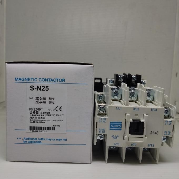 TERBARU - Kontaktor / Contactor Mitsubishi S-N25 SN-25 SN25 220v