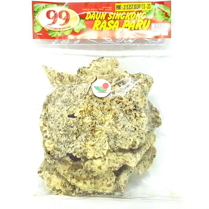 

:=:=:=:=] 99 KERIPIK DAUN SINGKONG RASA PARU 200gr KRIPIK KHAS OLEH MALANG