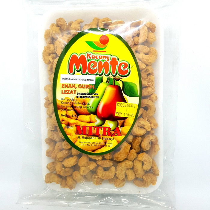 

_^_^_^] MITRA KACANG MENTE TEPUNG MANIS 375gr MEDE CASHEW SIDOARJO SURABAYA