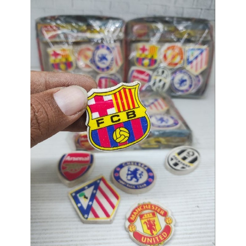 

penghapus/eraser pensil model club bola rendom 12 pcs