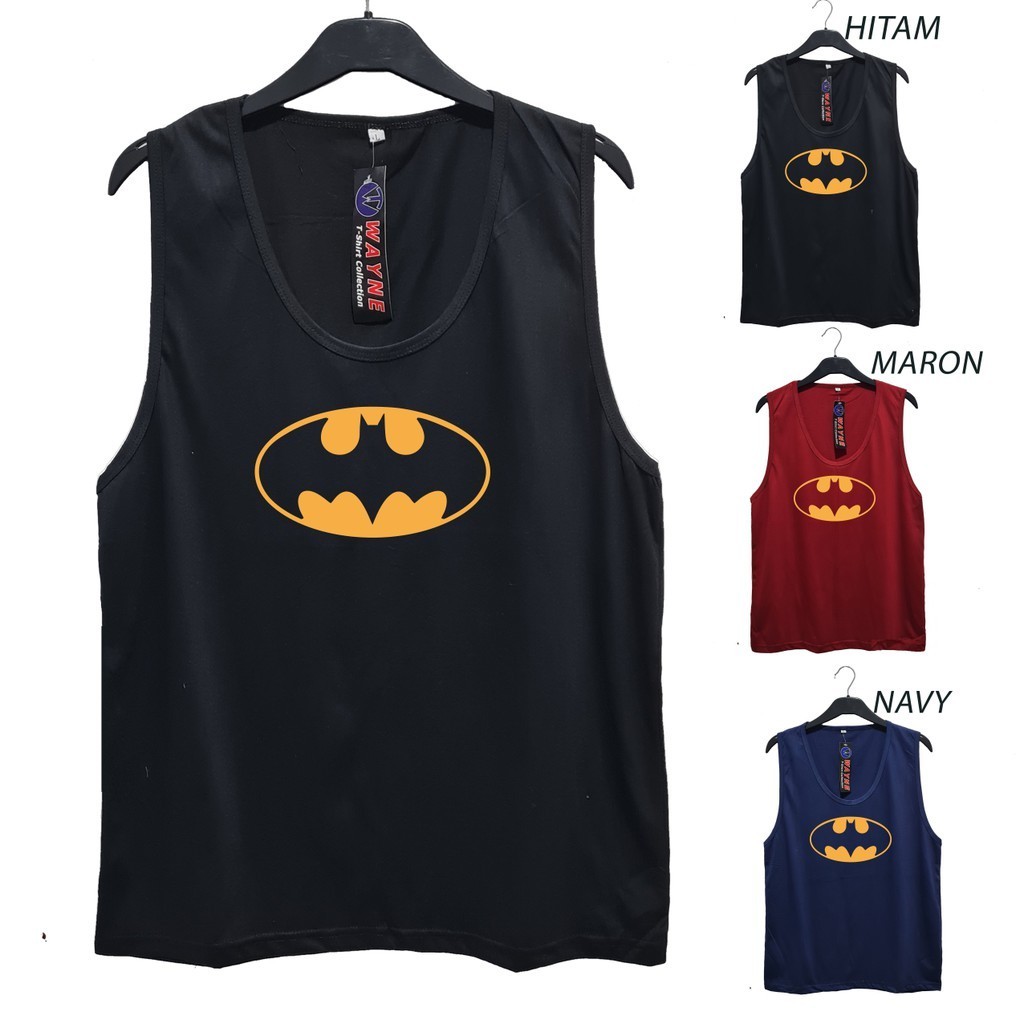 Nc Singlet Cowo Batman Luar Gold / Singlet Santai / Kaos Tanpa Lengan / Lekbong / Atasan Pria