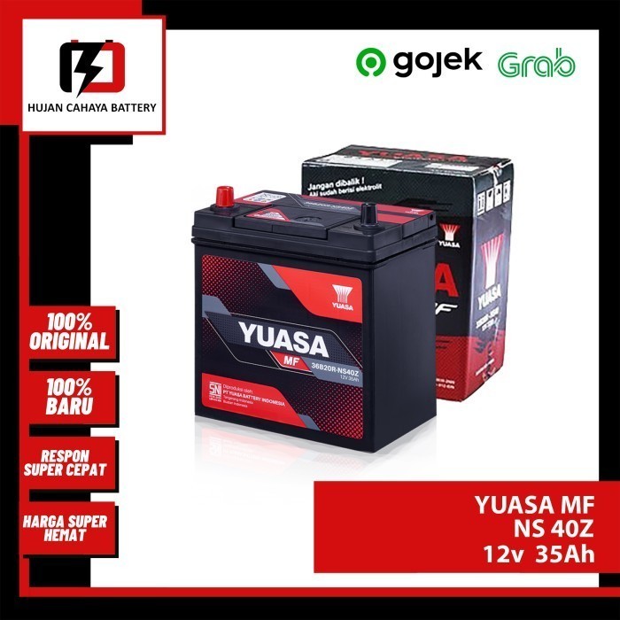 Aki Mobil Yuasa Mf Ns40Z / Ns-40-Z / Ns 40 Z - Aki Toyota Agya Trd Gratis Ongkir