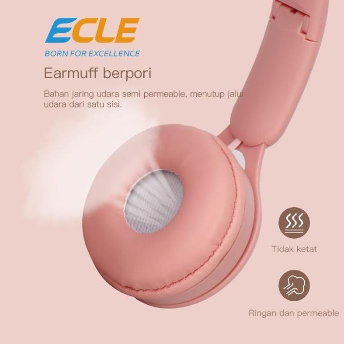 Ecle Headphone Gaming Wireless Headset Bluetooth Hifi Stereo Gratis Ongkir