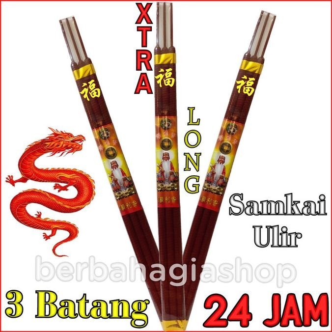 *****] Hio Dupa 24 Jam Warna Merah Hitam Putih Coklat Isi 3 Batang Samkai