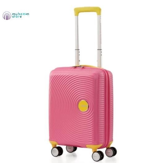 American Tourister Little Curio Koper Hardcase 17 Inch Pink Yellow Bukticahya
