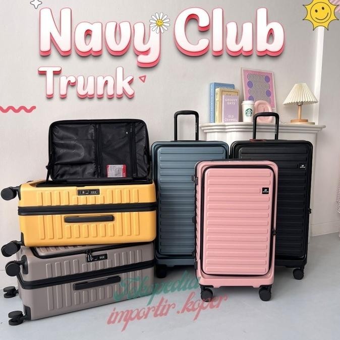 Sale Terlaris  Koper Trunk Navy Club Original 25 29 Inch Hardcase Bukticahya