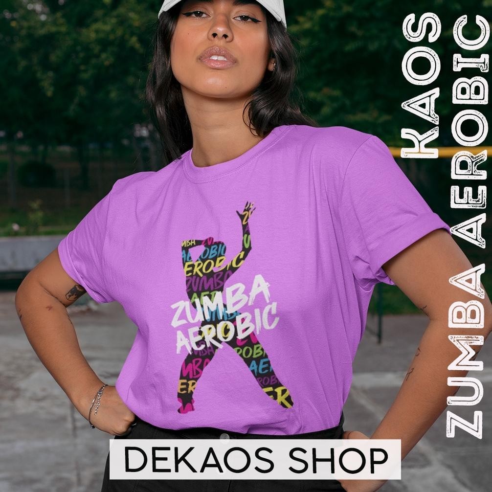 Baju Senam Aerobic Zumba Wanita Terbaru / Kaos Aerobic Wanita / Baju Senam Jumbo / Baju Zumba Wanita