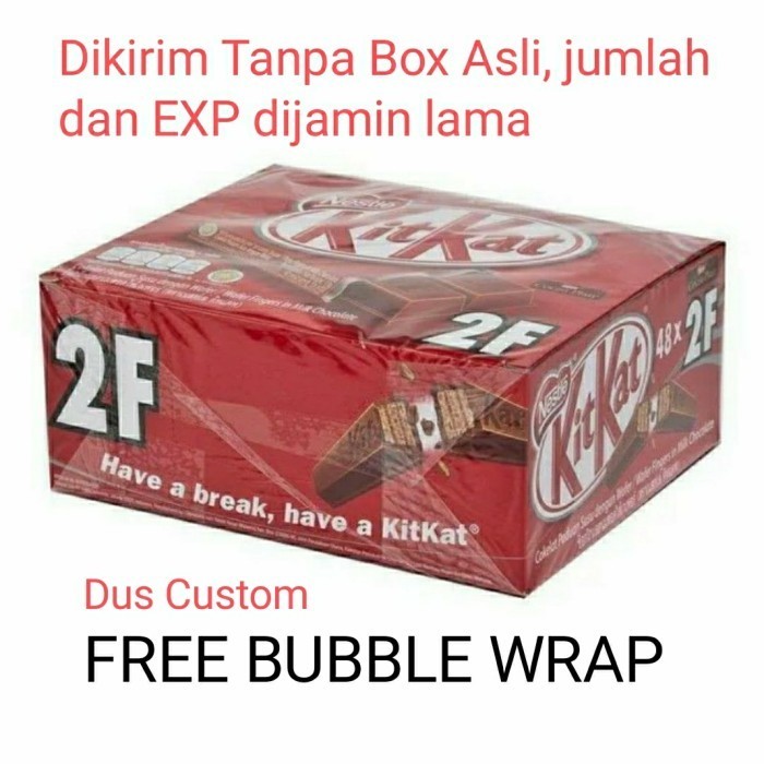

Nestle KITKAT KIT KAT Coklat Wafer 2F Original 1 Box isi 48 pcs 17 gr