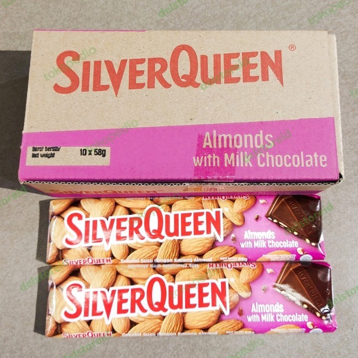 

Silver queen almonds with milk Chocolate 10 x 62 gr per box