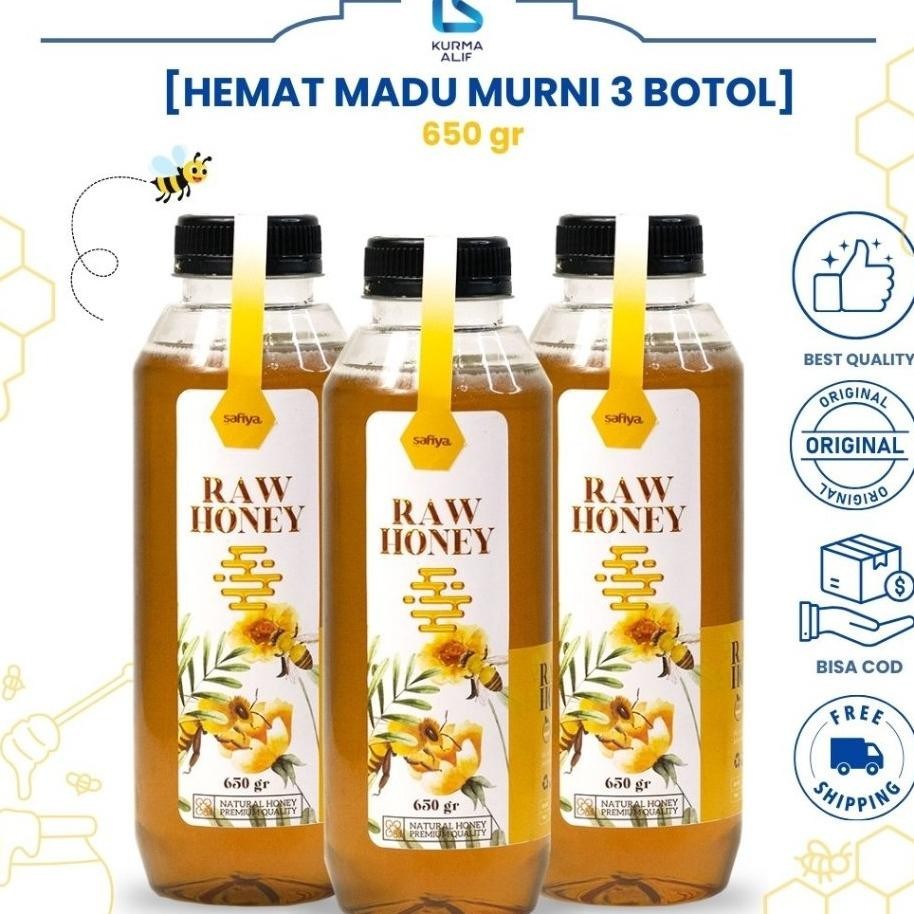 

[3 Botol] Madu Murni Raw Honey Multiflora