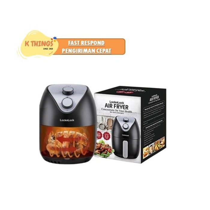Terbaru Lock&Lock Air Fryer Black Series Penggoreng Sehat Locknlock Kado Promo Terlaris