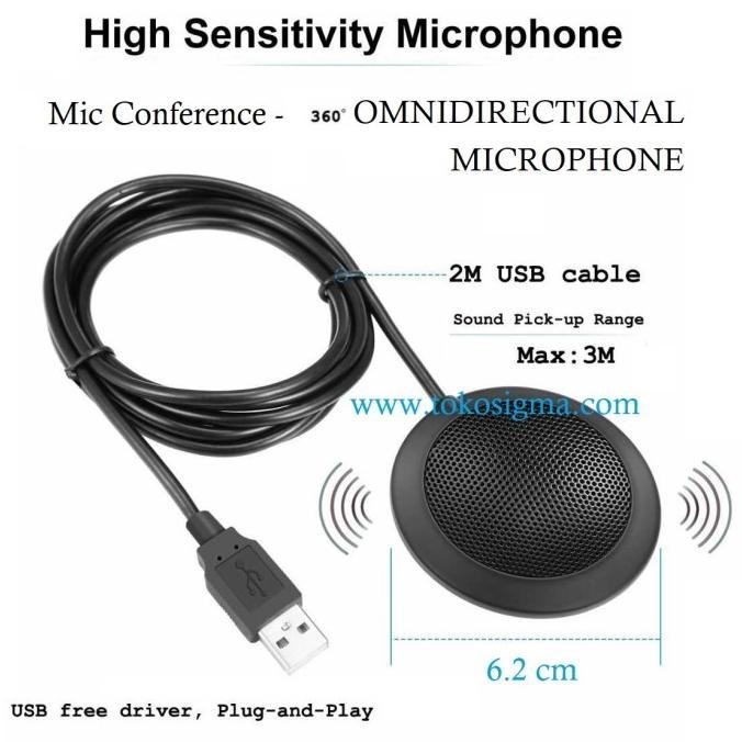 Microphone Usb Talk 02 Mic 360 Omnidirectional Conference Zoom Webinar