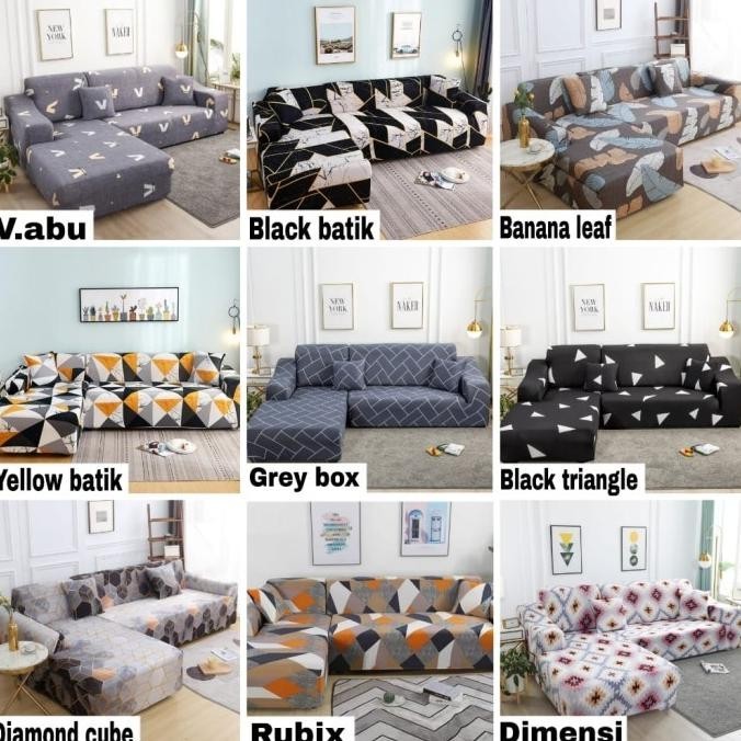 Cover sofa motif LETTER L/Sarung PENUTUP SOFA letter L