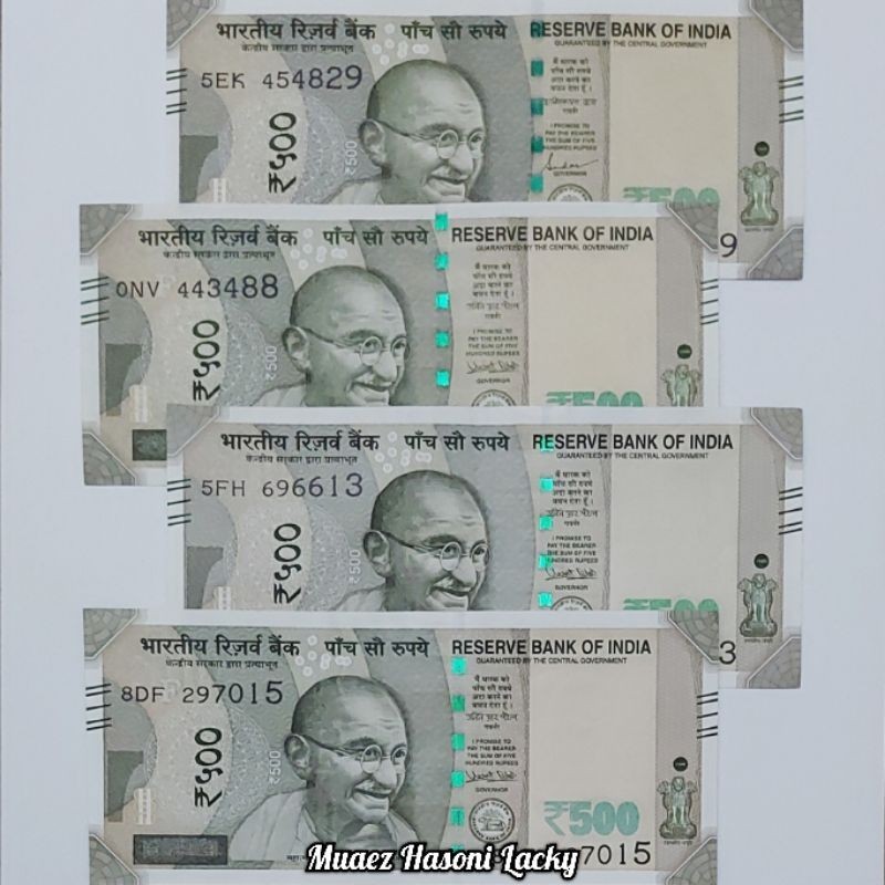 Koleksi India Rupee Pecahan 500 Rupee