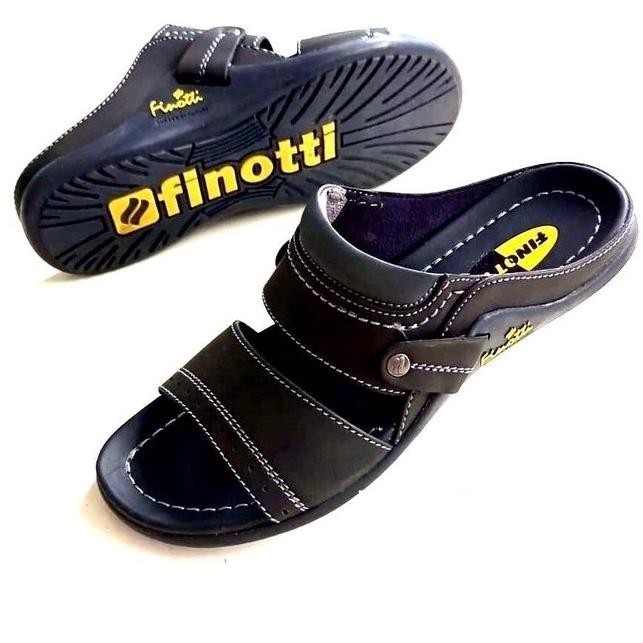 Temukan Koleksi Sepatu Pria Paling Trendi Kami ORIGINAL FINOTTI Sandal pria selop / slide premium, BPZ Series Finotti HITAM DAN COKLAT READY ||