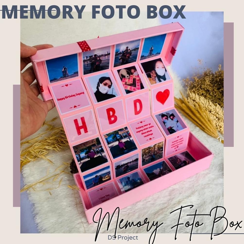 Promo Spesial Kado Memory Foto Box Hadiah Buat Ulang Tahun | Anniversary Cewek / Cowok Custom Murah Termurah