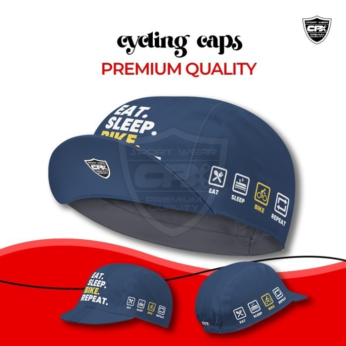 Topi Sepeda Lipat Cycling Cap Seli Dryfit Polymesh