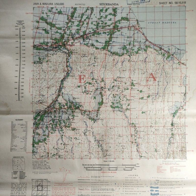 Peta Kuno Kota Situbindo Jawa Timur 1940s