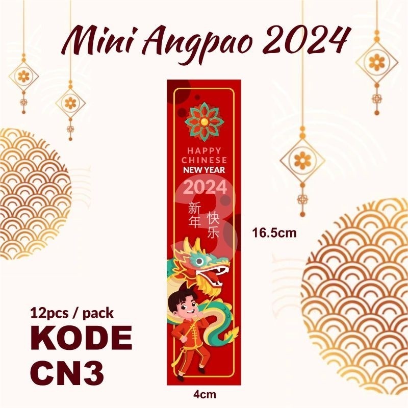 

NAG MINI ANGPAO 10PCS ANGPAO IMLEK 2024 ANGPAO UNIK PANJANG MERAH AMPLOP UANG ANGPAO IMLEK 2024